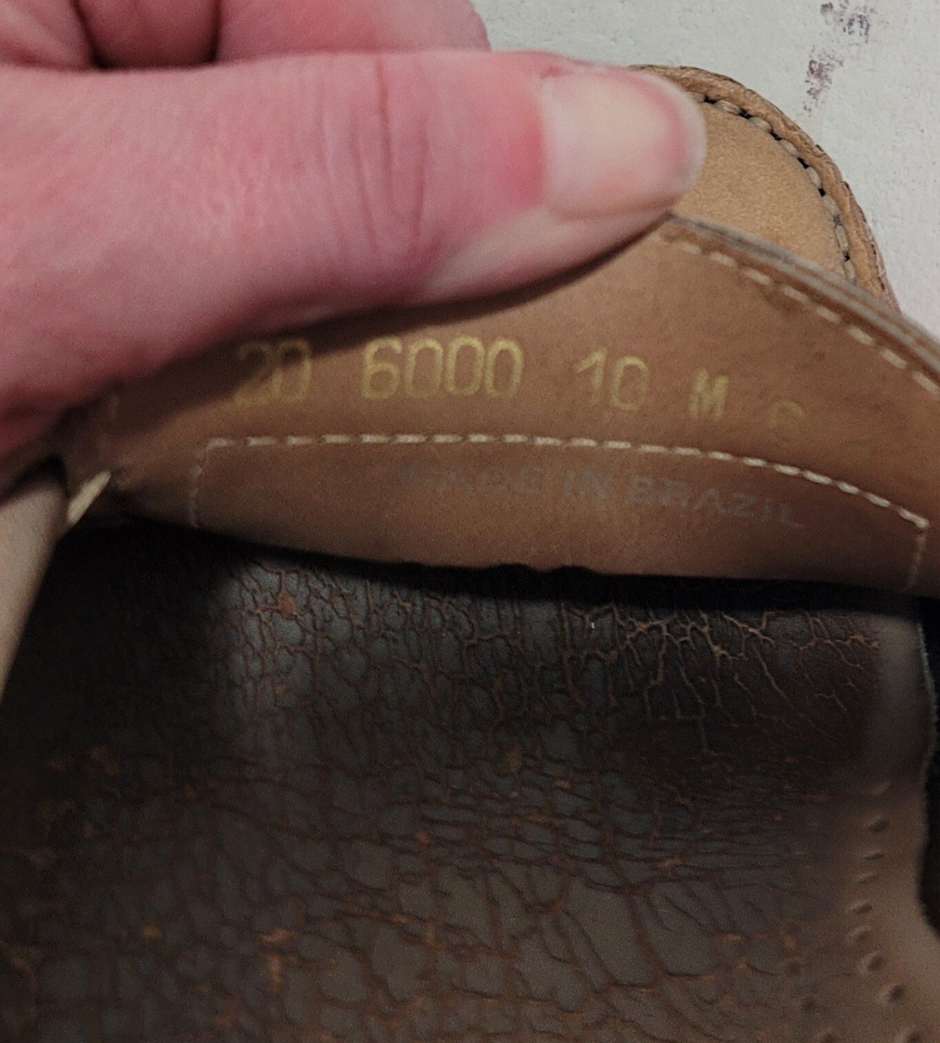 SAOLA Mocassini uomo vintage johnston & murphy pelle marrone taglia 10 made in brazil