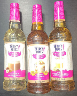 Jordan's Skinny Syrups Hazelnut, Salted Caramel, White Chocolate Mocha TRIO