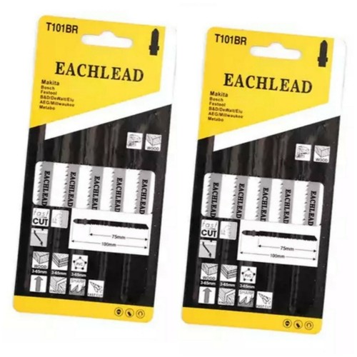 10x EACHLEAD T101BR Down Cut Jigsaw Blades for Wood Straight and Clean