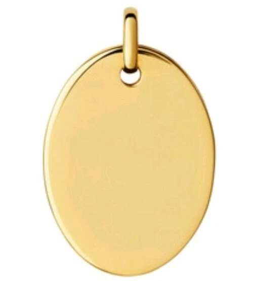 Links Of London Narrative Oval Disc Pendant 18 Ct Yellow Gold Vermeil Brand New