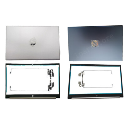 For HP Pavilion 15-EH 15-EG LCD Back Cover + Front Bezel + Hinges Blue/Silver