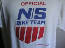 Vtg 80's Official N/S Bike Team White T Shirt Size L