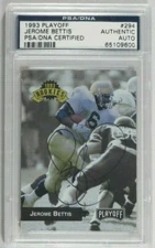 JEROME BETTIS 1993 PLAYOFF #294 SIGNED AUTOGRAPH ROOKIE CARD PSA  AUT0