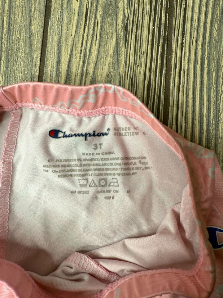 Champion Girls Pink Logo Leggings Size 3T - Image 2 of 3
