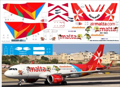 Airbus A320 NEO Malta Disney 1/144 PAS-DECALS	320-48