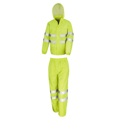 Result High Viz Waterproof Suit Jacke Hose Set wasserdicht Stormdri XS-4XL RT216