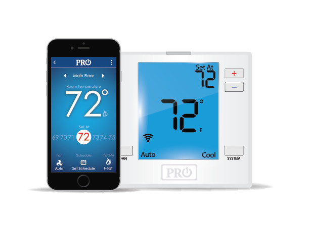 PRO1 IAQ T701i Digital WIFI Programmable Thermostat, 1 H/1 C Conventional