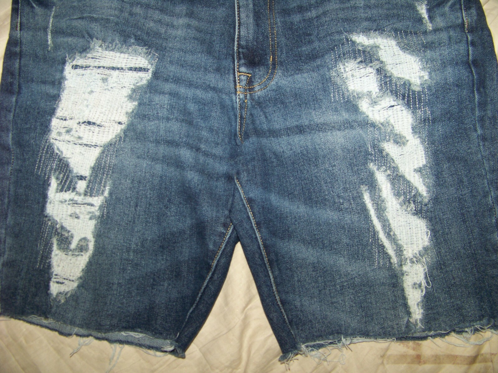 Men's No Boundaries Distressed Denim Jean Shorts Si… Gem