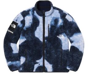 Supreme The North Face Bleached Denim Print Fleece Jacket Indigo Large  CONFIRMED | eBay