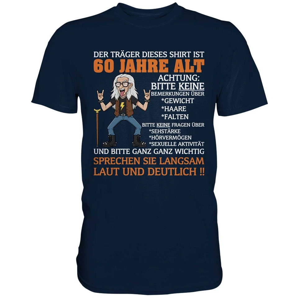 Alter Sack T-Shirt | Der Träger ist 60 | Geburtstag Geschenk | 60 Jahre alt - Bild 2 von 3