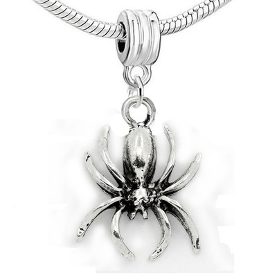 ''Halloween Spider'' Charm Bead Spacer  for Most European Snake Chain...