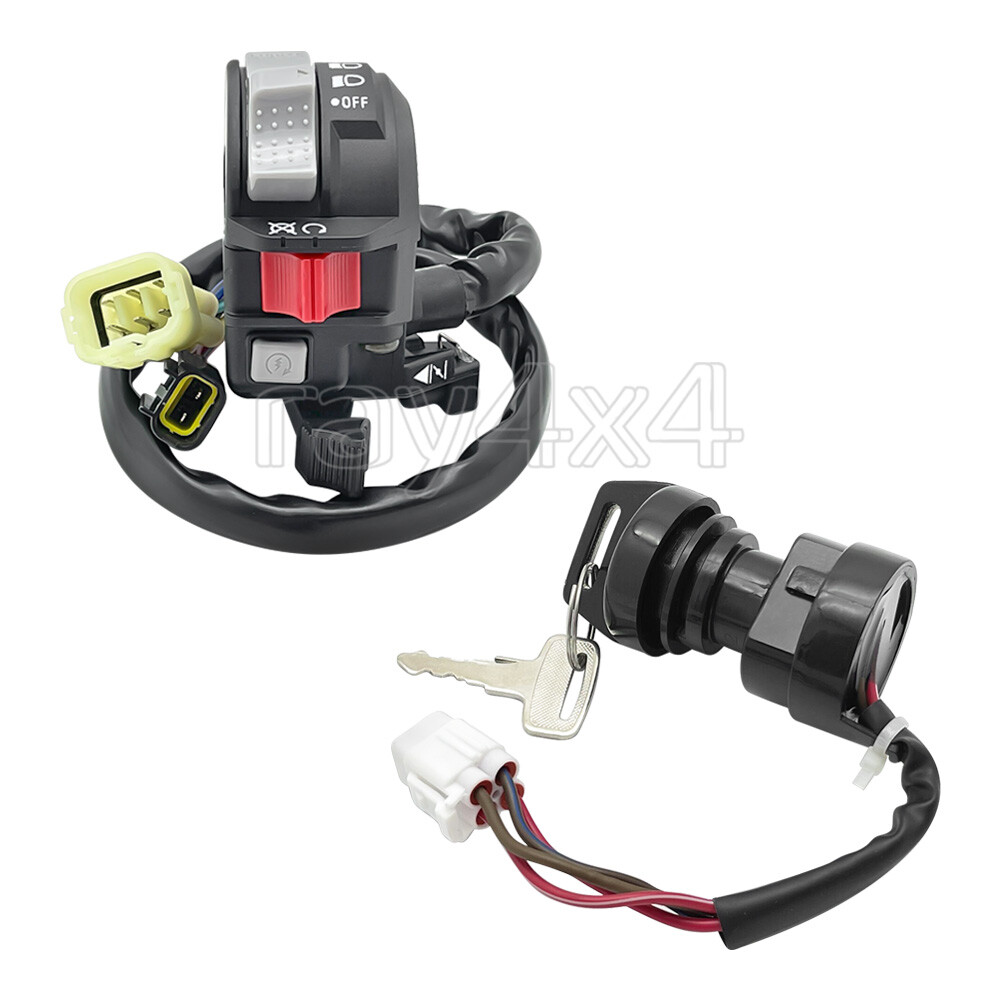 Left Handlebar Switch Assembly For Yamaha Kodiak 400 YFM400 ATV (2000-2001) - Start/Kill/Headlight Control, Plug & Play