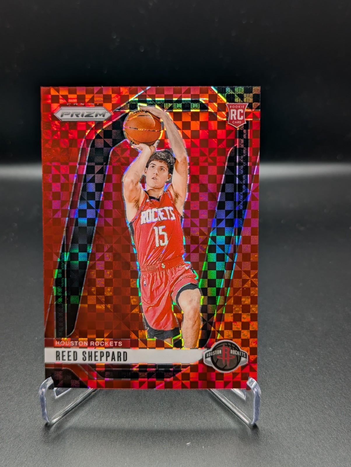 2024-25 Panini Prizm - Reed Sheppard #268 Red Power Prizm /75 (RC) Rockets