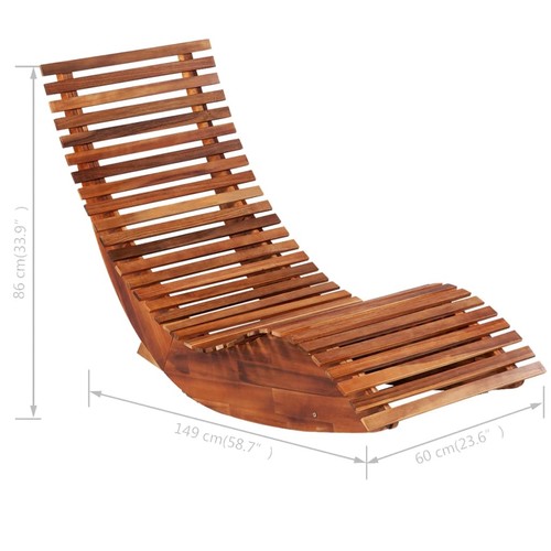 Sonnenliege Gartenliege Liegestuhl Holzliege Saunaliege Garten Schaukelstuhl Neu - Bild 5 von 11