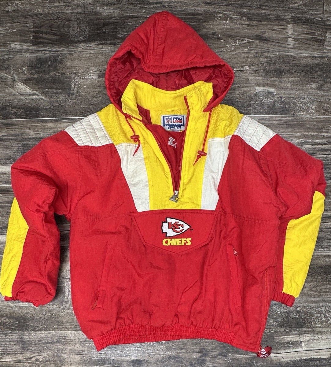 Vintage Starter Kansas City Chiefs Pullover Jacket NFL Pro Line