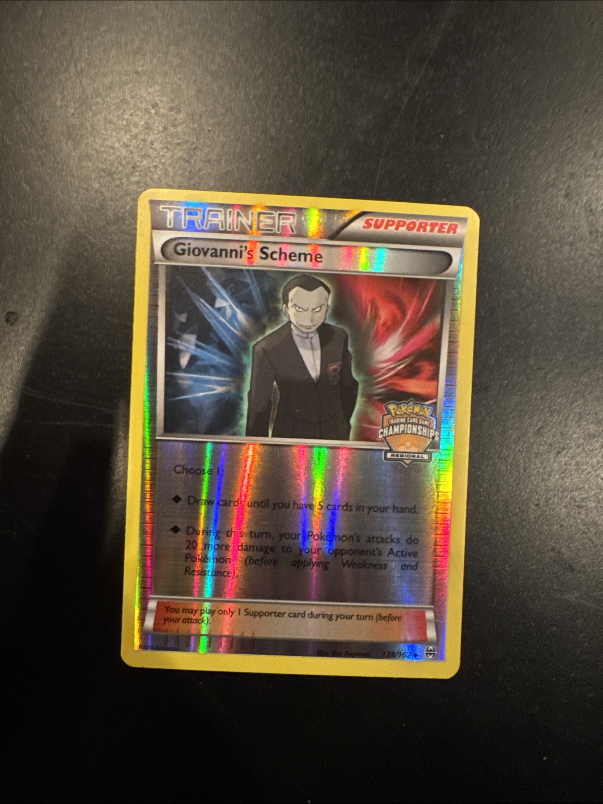 Pokemon TCG Giovanni's Scheme 138/162 Reverse Holo Regional Championships Promo