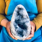 6.49 LB Large Natural Celestite Geode Crystal Cluster Healing Specimen 4469 — photo 2