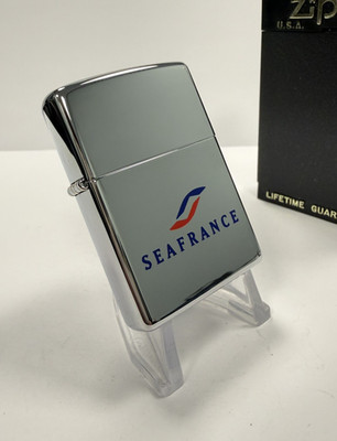 ORIGINAL Zippo Feuerzeug SEAFRANCE FERRY COMPANY Polished Chrome 1999 NEU IN BOX