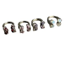 1PC Lip Piercing Lip Ring Dragon's Claw Stone Titanium Steel C Shape Labial R A3