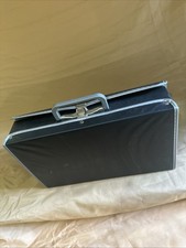 Vintage Service MFG CO Cassette Black Carry Case Tape Storage 24 Tapes Briefcase
