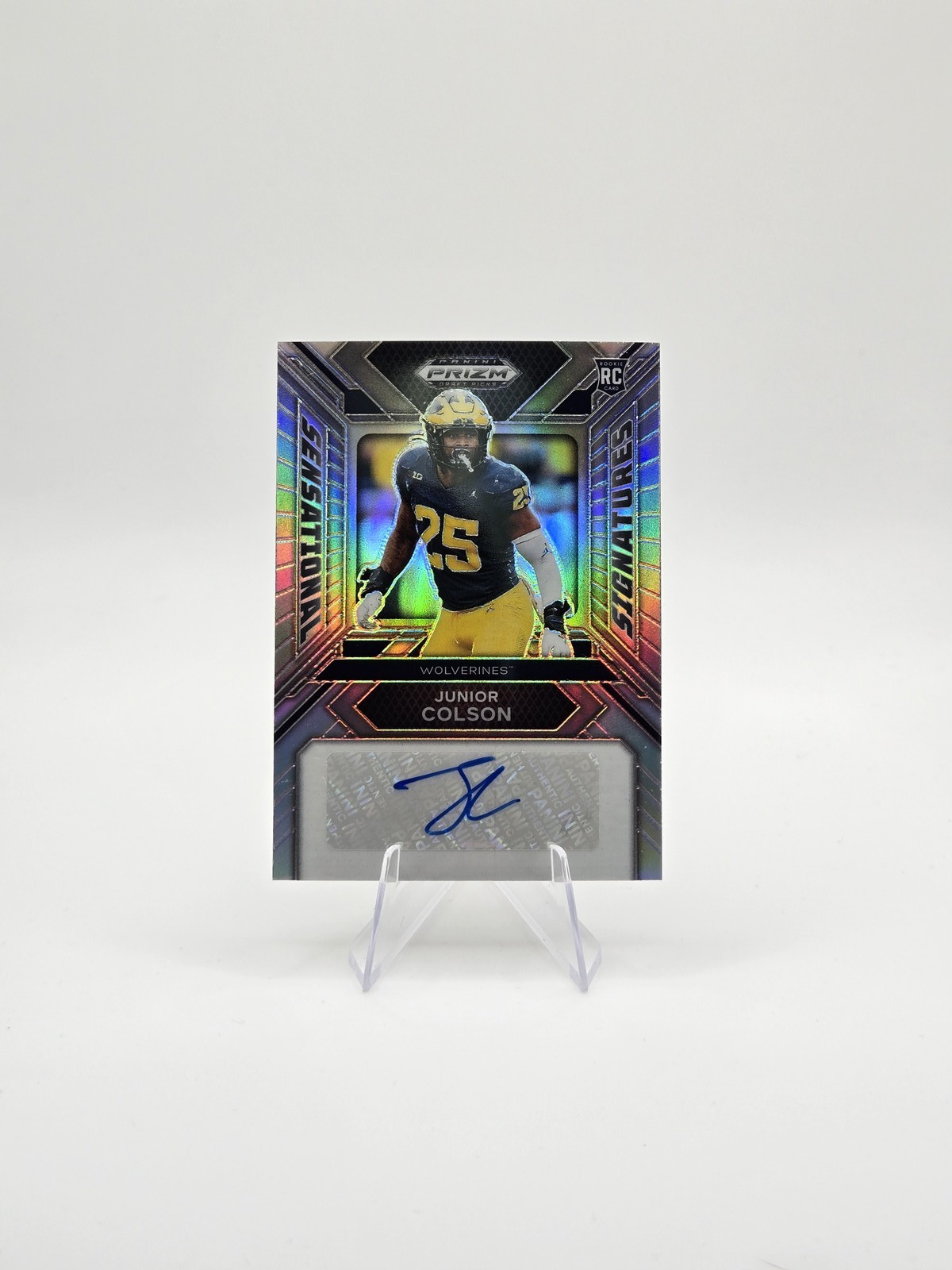 Junior Colson Panini Prizm Draft Picks Sensational Signatures #SSJCO Silver