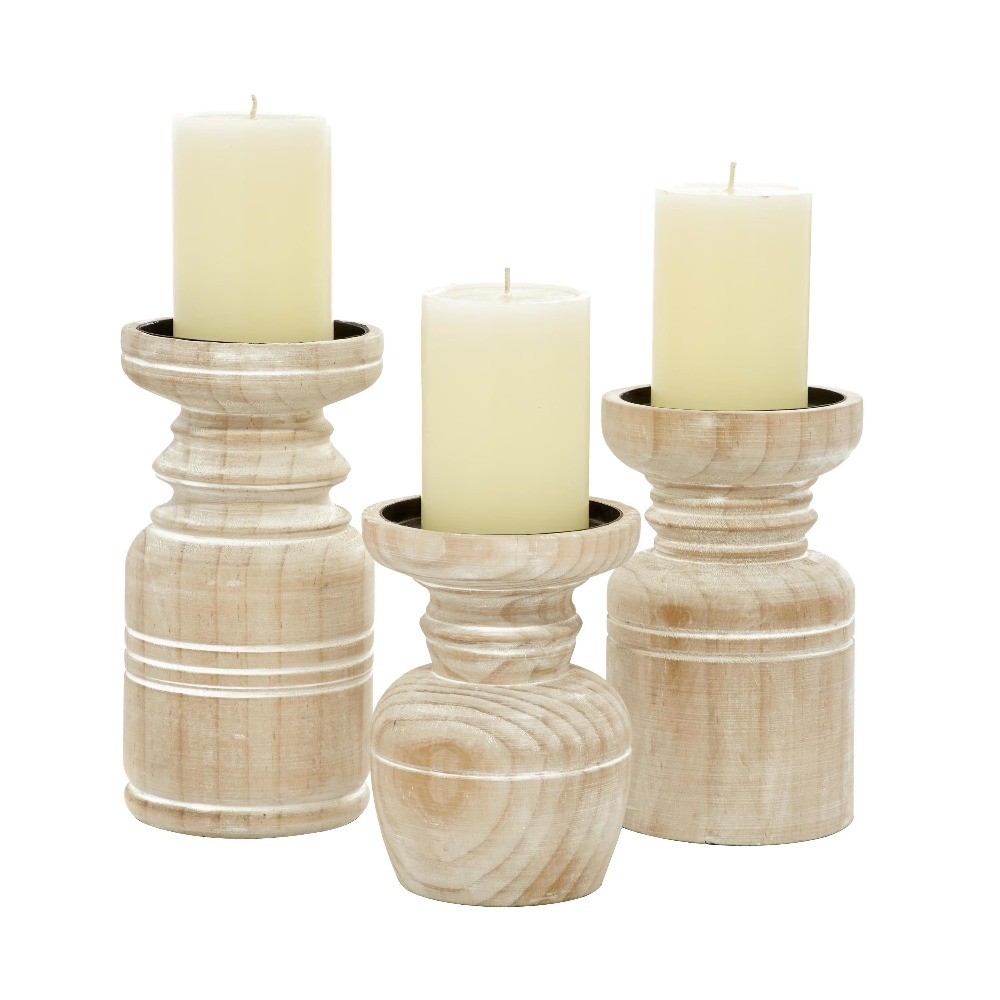 With White Wash Finish, Set Of 3