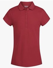 Izod Girl Short Sleeve Polo Shirt In Red Size XL
