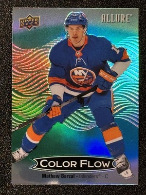 2024-25 Upper Deck Allure #CFL-33 Mathew Barzal Green-Blue COLOR FLOW NYI