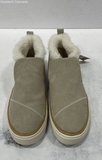 Toms Paxton Beige Suede Faux Fur Lined Sneakers Women's Size 7