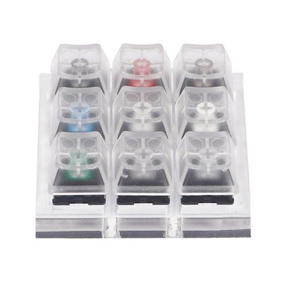 Acrylic 9-Axis Tester Mechanical Keyboard Sampler Keycap Switch For Cherry MX
