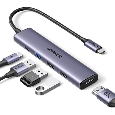 USB C Hub Adapter HDMI Datenports Multiport Dockingstation 100W PD 4K 3 USB A