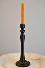 1x Kerzenständer Gusseisen Schwarz Ø 10 H 27 cm schwere Qualität.