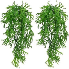 Hanging Staghorn For Fern Style Artificial Plants 2pcs 70cm Green Plastic Decor