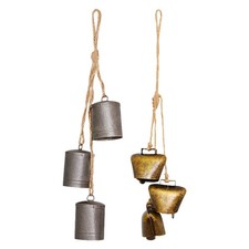 Rustic Gold Cow Bells For Christmas Decorations Vintage Handmade Lucky Christmas