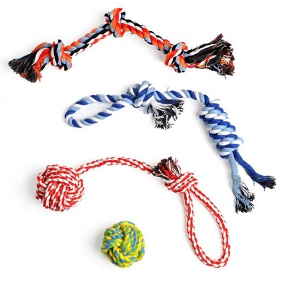 Dog Rope Toy 4 Pack - Puppy Teething Toys for Small Breed - Indestructible Do...