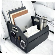 Car Storage Organizer Foldable PU Leather Front Seat Caddy  12.6 Inch,8