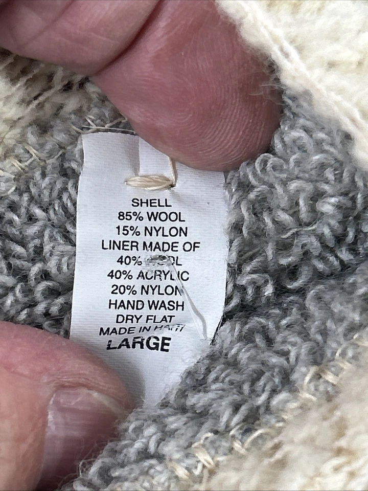 Mitones de lana forrados gruesos tejidos de alta resistencia diseño unisex sin marca Foto 4 de 4