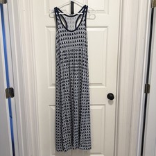 LOFT Beach Tile Print Racerback Maxi Dress Size Medium