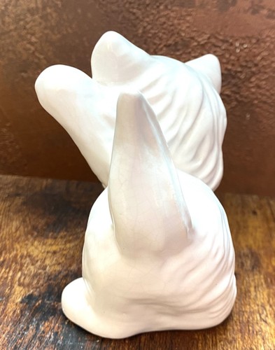 Figura Gato Feliz De Colección Años 70 Ojo Azul Blanco Angora Persa Gato Gatito Pata - Imagen 5 de 8