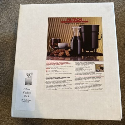 RARE Vintage FILTRON Cold Brew System Cold Water Brewing System NOS NEW SEALED