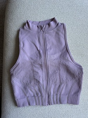 Gymshark Sport Top New Neu Reißverschluss Zipper in lila violet