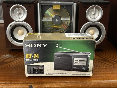 Vintage Sony Fm/am 2 Band Portable Radio Model Icf-24 Ac/dc