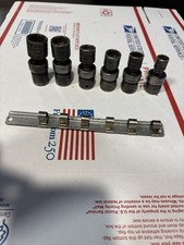 Snap On 6 Piece Metric Flank Drive Shallow Impact Swivel Socket Set 38 Drive