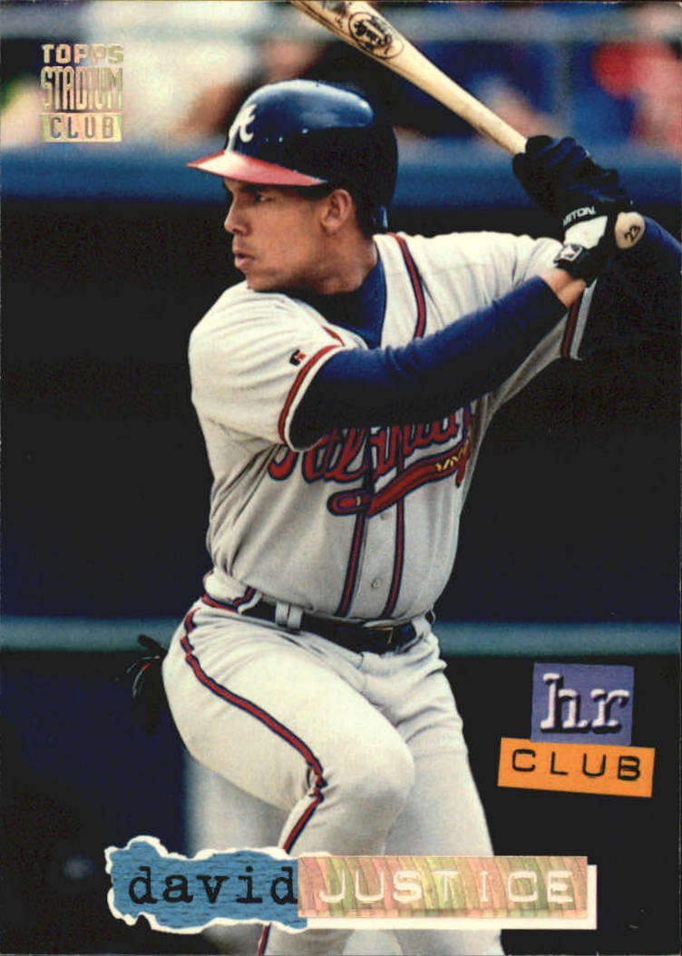 1994 Stadium Club Golden Rainbow #263 David Justice HR - BB