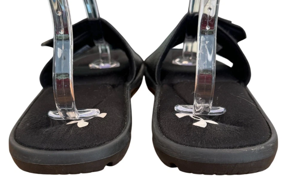 Under Armour Ignite V1 Masculino Preto Branco Slip On Slides Sola Almofadada Tamanho 14 - Imagem 4 de 4