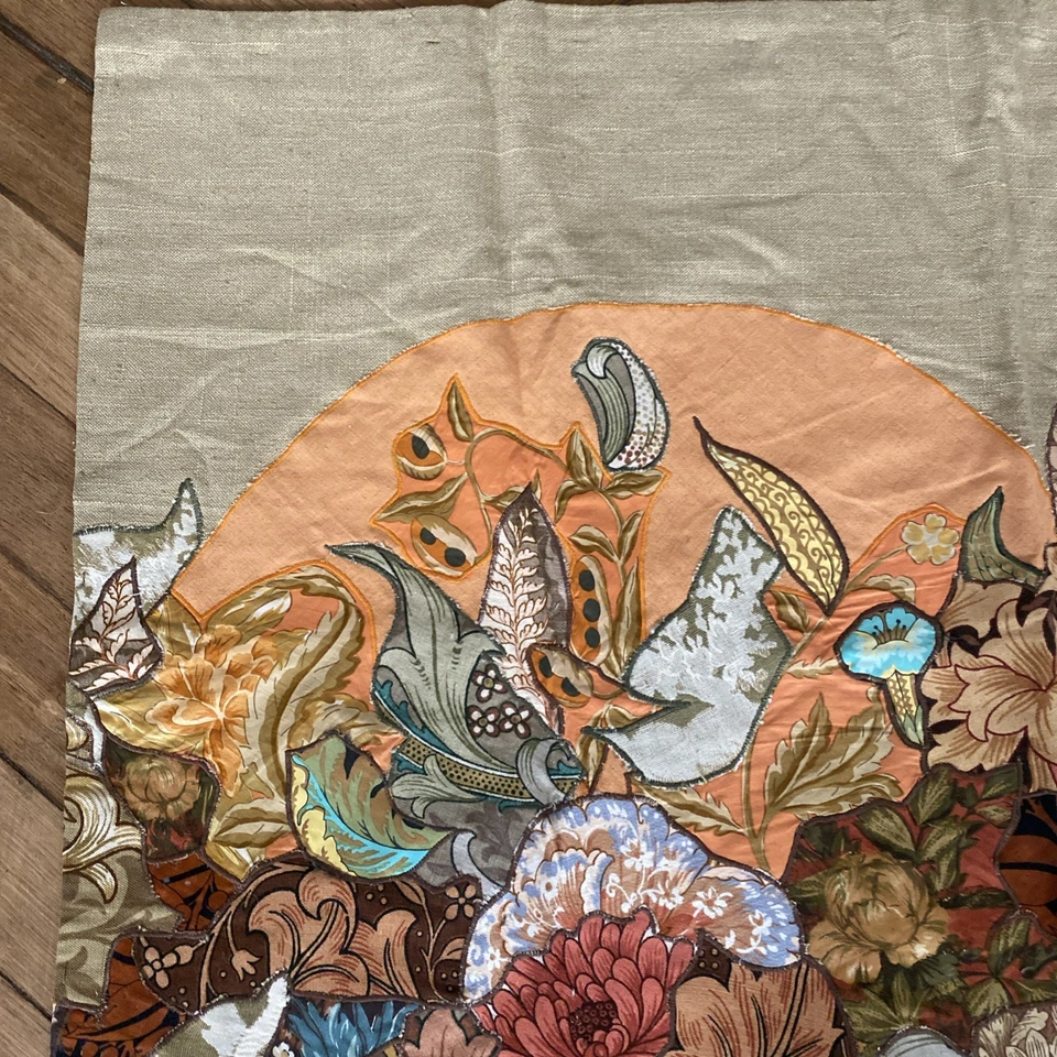 Grande Tenture  Patchwork  Murale / Artiste Élyane Pérel Signée  :  Fleurs - Photo 2/4