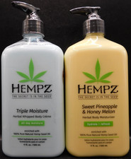 Lot Of 2 Hempz Triple Moisture  Pineapple Honey Melon 17Fl Oz Ea New  Sealed