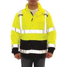 Tingley J27122 Men's Jacket, Polyurethane/Polyester, Green; Yellow, M