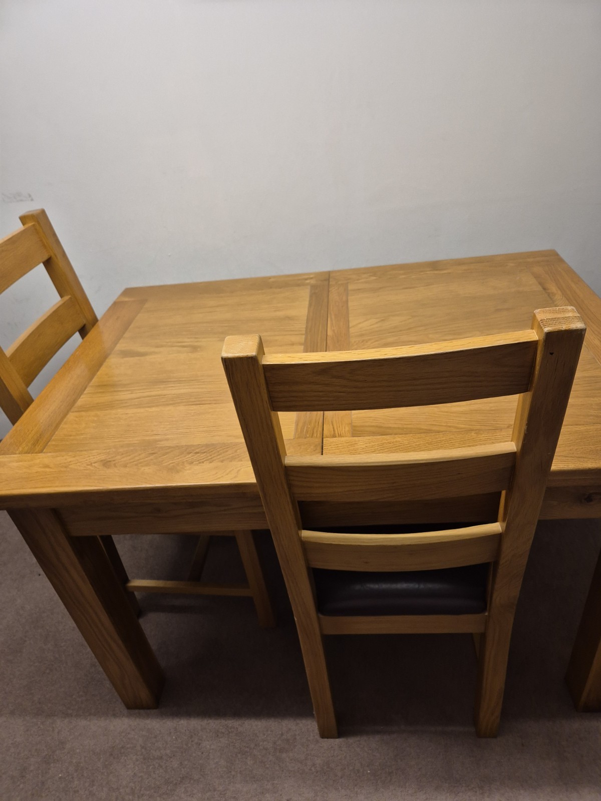 Oke Dining Table and 4 Chairs Solid Oak