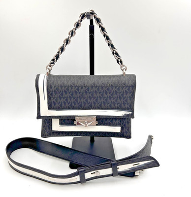 MICHAEL KORS Cece Medium Painterly Stripe Leather Shoulder Bag